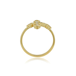 Divine Connections: 14K Gold Cross Ring