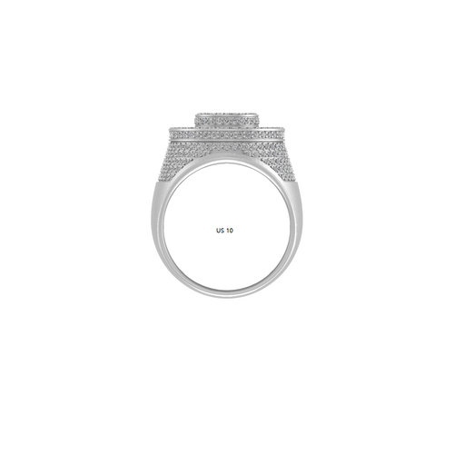 Gentleman's Brilliance: 14K Solid Gold Ring with Natural Diamonds for Men