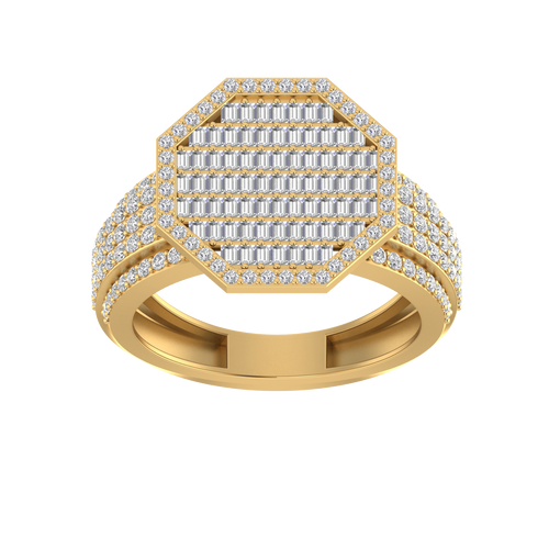 Gleaming Brilliance: Introducing Our 14K Gold Men's Fashion Ring