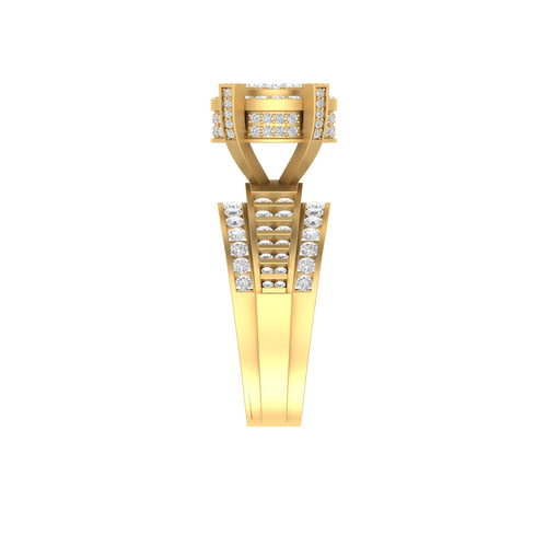 Modern Luxe: 14K Gold Fashion Statement Ring