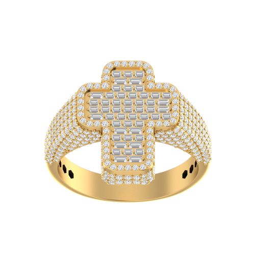 Boundless Beauty: 14K Cross Ring For Him or Her