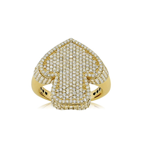 Royal Flush: 14K Gold Spade Ring