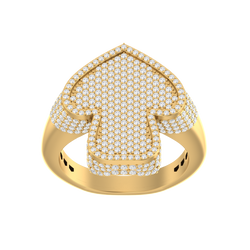 Royal Flush: 14K Gold Spade Ring