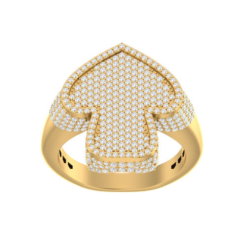 Royal Flush: 14K Gold Spade Ring