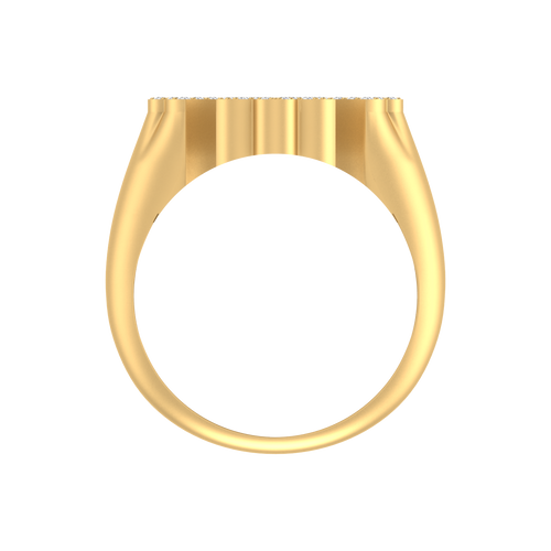 Sacred Strength: 14K Gold Men's Cross Ring