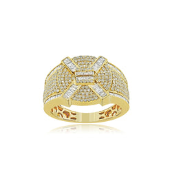 14K Gold Men’s Diamond Ring | Baguette & Pave Statement Design