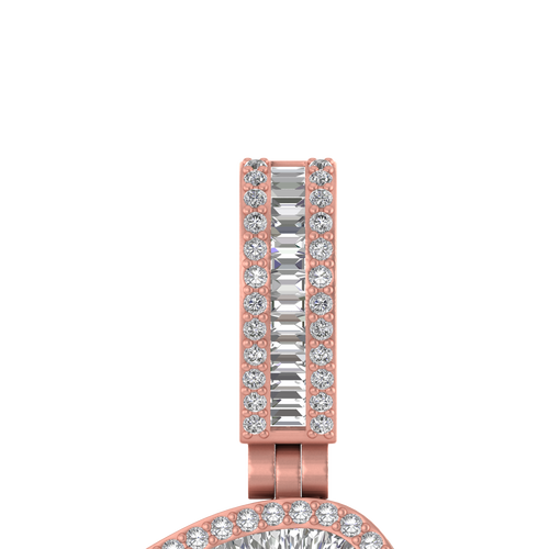 Bespoke Brilliance: B Initial Pendant with Baguette and Round Diamonds