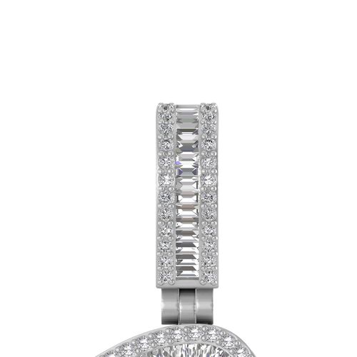 Bespoke Brilliance: B Initial Pendant with Baguette and Round Diamonds