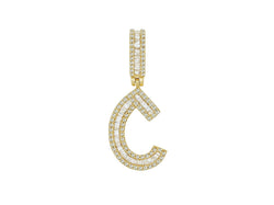 Captivating Elegance: C Initial Pendant Gleaming with Diamonds