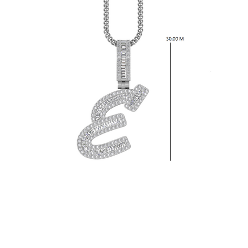 Epic Sparkle: E Initial Diamond Pendant