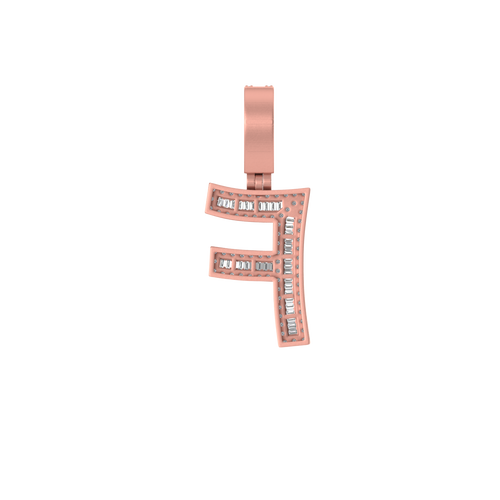 Flair of Diamonds: F Initial Pendant.