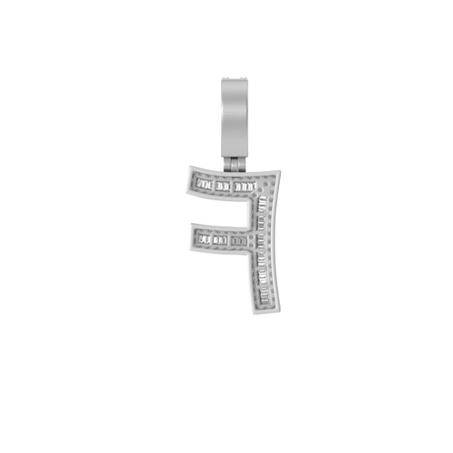 Flair of Diamonds: F Initial Pendant.