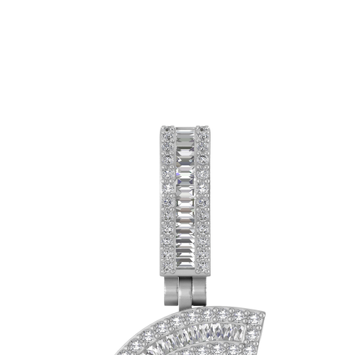 Glamour in G: Initial Pendant with Baguette and Round Diamonds.