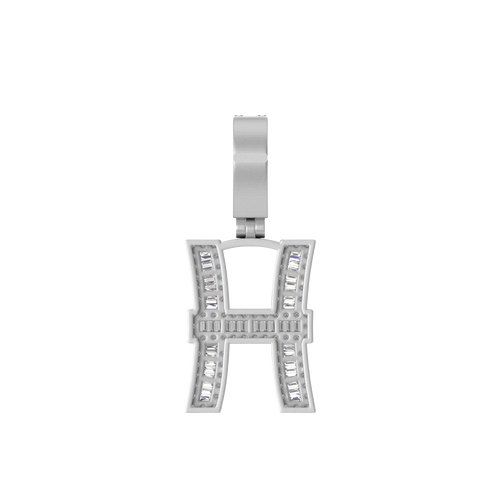 Hidden Brilliance: H Initial Pendant.