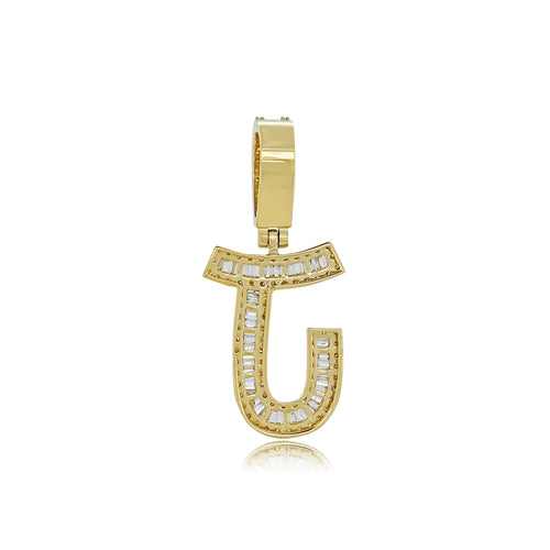 Joyful Spark: J Initial Pendant with Diamonds