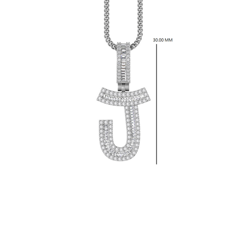 Joyful Spark: J Initial Pendant with Diamonds