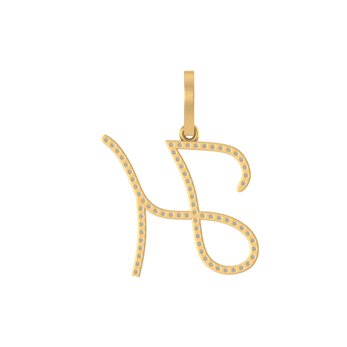 14k Stylish Initial A to Z pendents