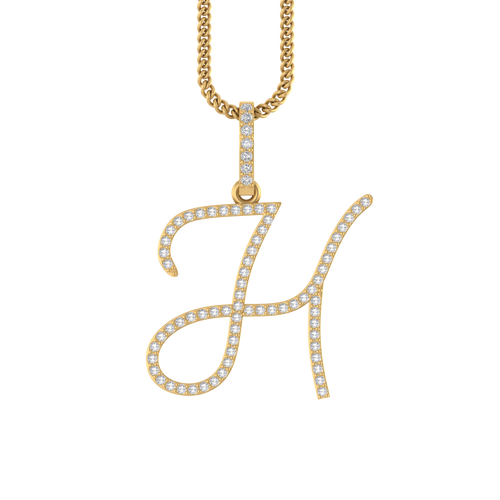 14k Stylish Initial A to Z pendents