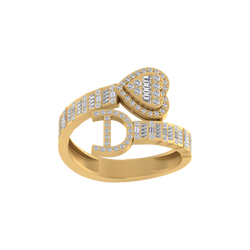 Dreams in Gold: 14K Dazzling Initial D Ring