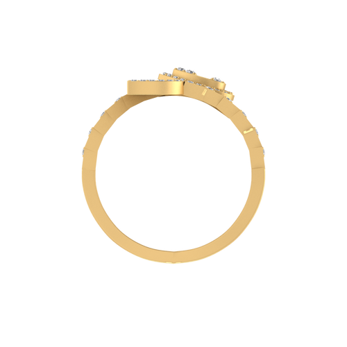 Dreams in Gold: 14K Dazzling Initial D Ring