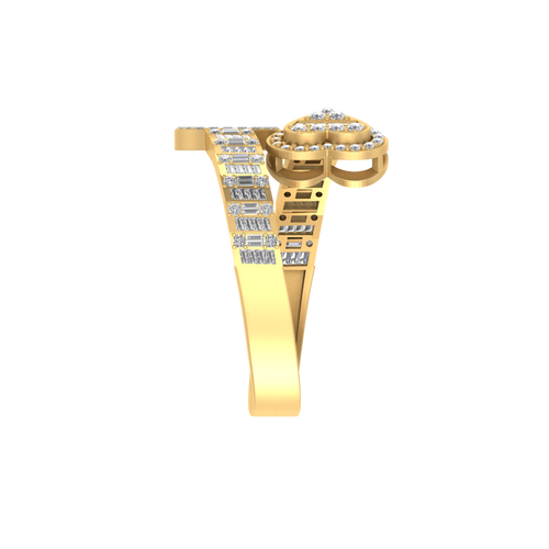 Dreams in Gold: 14K Dazzling Initial D Ring