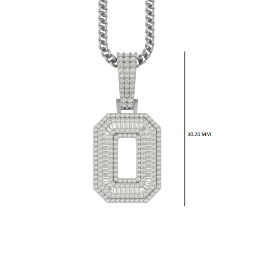 Zero Gravity: Captivating 10K Solid Gold Number 0 Pendant with Natural Diamond Shine