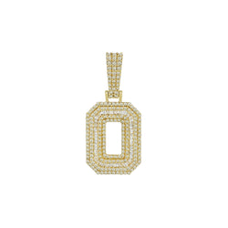 Zero Gravity: Captivating 10K Solid Gold Number 0 Pendant with Natural Diamond Shine