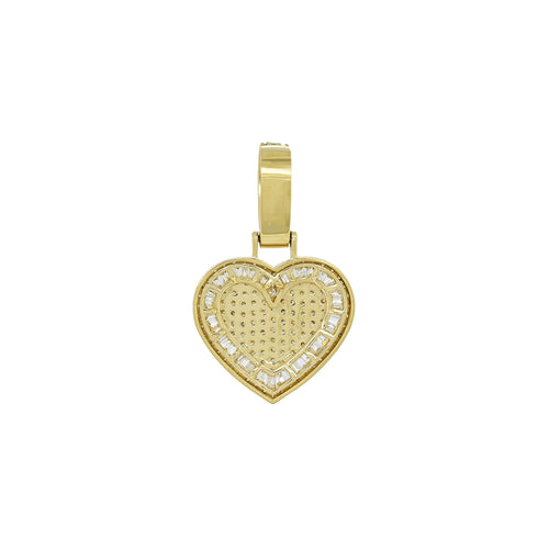 Gleaming Melody: 14K Gold Heart Pendant