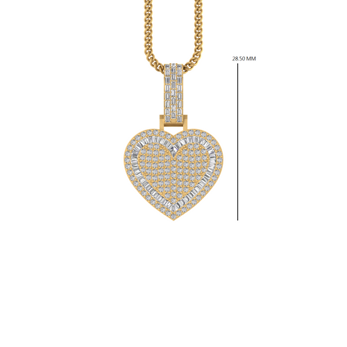 Gleaming Melody: 14K Gold Heart Pendant