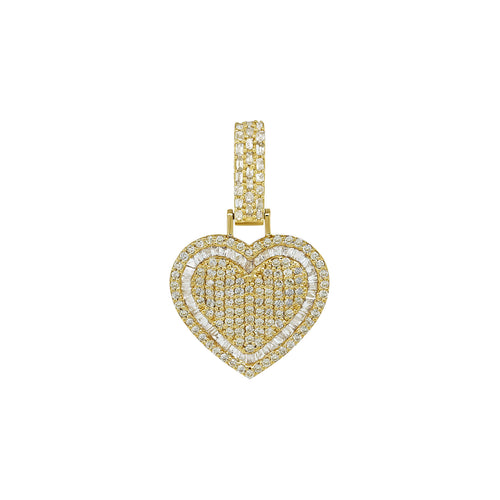 Gleaming Melody: 14K Gold Heart Pendant