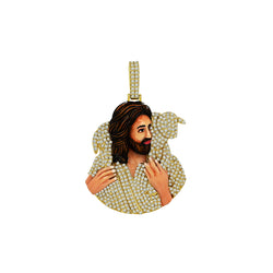 Glorious Grace: 10K Gold Jesus Pendant