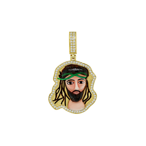 Divinity in Gold:10K Solid Gold Jesus Pendant