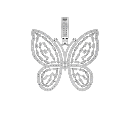 Radiant Wings: Butterfly Beauty in 14K Gold Pendant