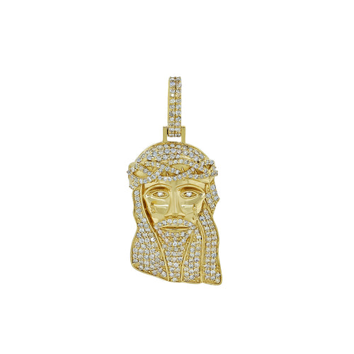 Whispers of Faith: 14K Gold Jesus Healing Presence Pendant