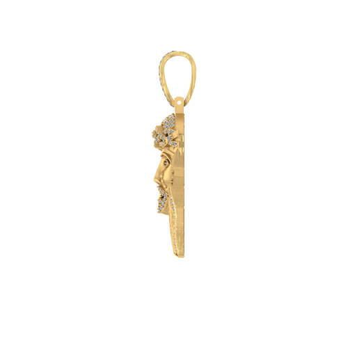 Whispers of Faith: 14K Gold Jesus Healing Presence Pendant