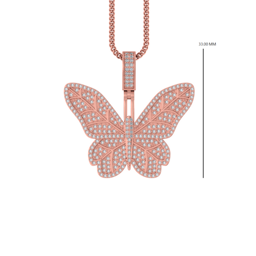 Butterfly Dreams: 14K Gold Butterfly Pendant