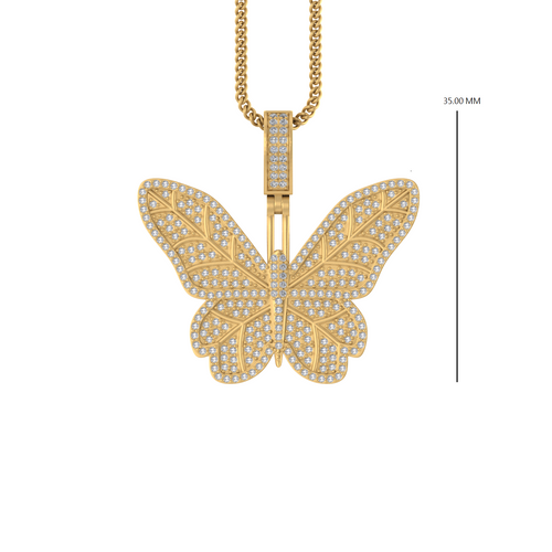 Butterfly Dreams: 14K Gold Butterfly Pendant