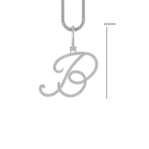 Bespoke Beauty: 14k Solid Gold B Initial Pendant