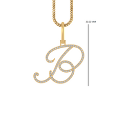 Bespoke Beauty: 14k Solid Gold B Initial Pendant