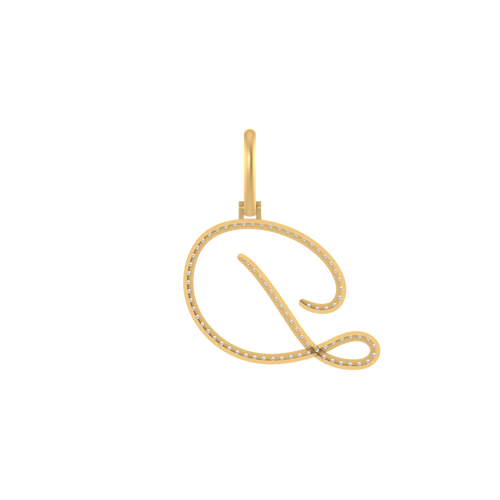 Dazzling Decadence: 14K Gold Initial D Pendant