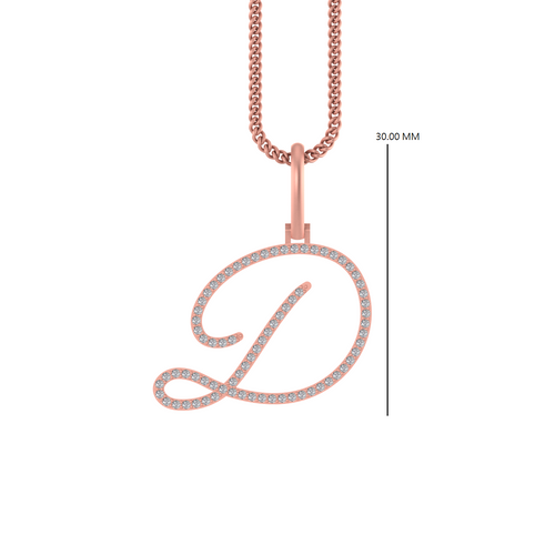 Dazzling Decadence: 14K Gold Initial D Pendant