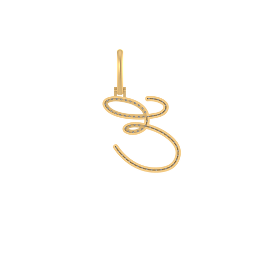 Eternal Sparkle: 14k Gold E Initial Pendant