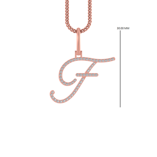 Flawless Finesse: 14k Solid Gold Initial F Pendant