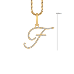 Flawless Finesse: 14k Solid Gold Initial F Pendant