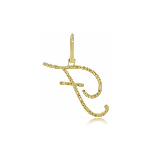 Flawless Finesse: 14k Solid Gold Initial F Pendant