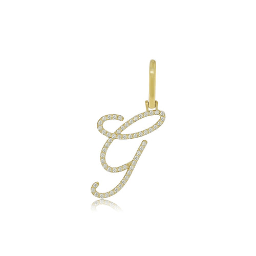 Golden Gem: A 14k Gold G Initial Pendant