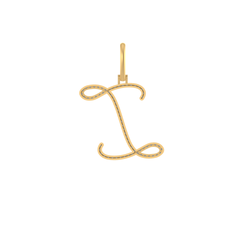 Infinite Illumination: 14K Gold Initial 'I' Pendant