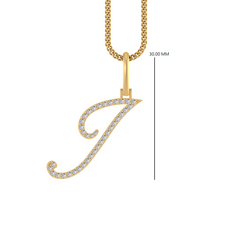 Jeweled Journeys: 14K Gold 'J' Initial Pendant