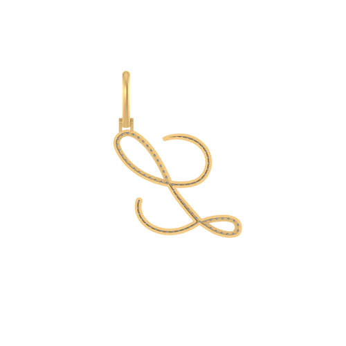 Luminous Legacy: 14K Gold 'L' Initial Pendant