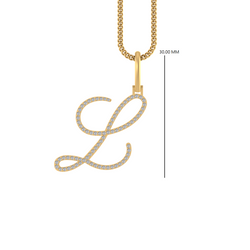 Luminous Legacy: 14K Gold 'L' Initial Pendant